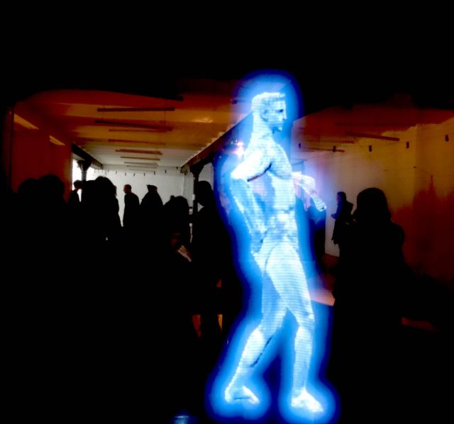 A hologram in an exhibition