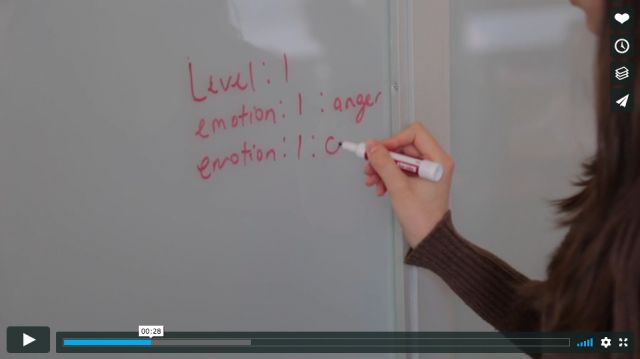 A vimeo link with a person writing on a whiteboard