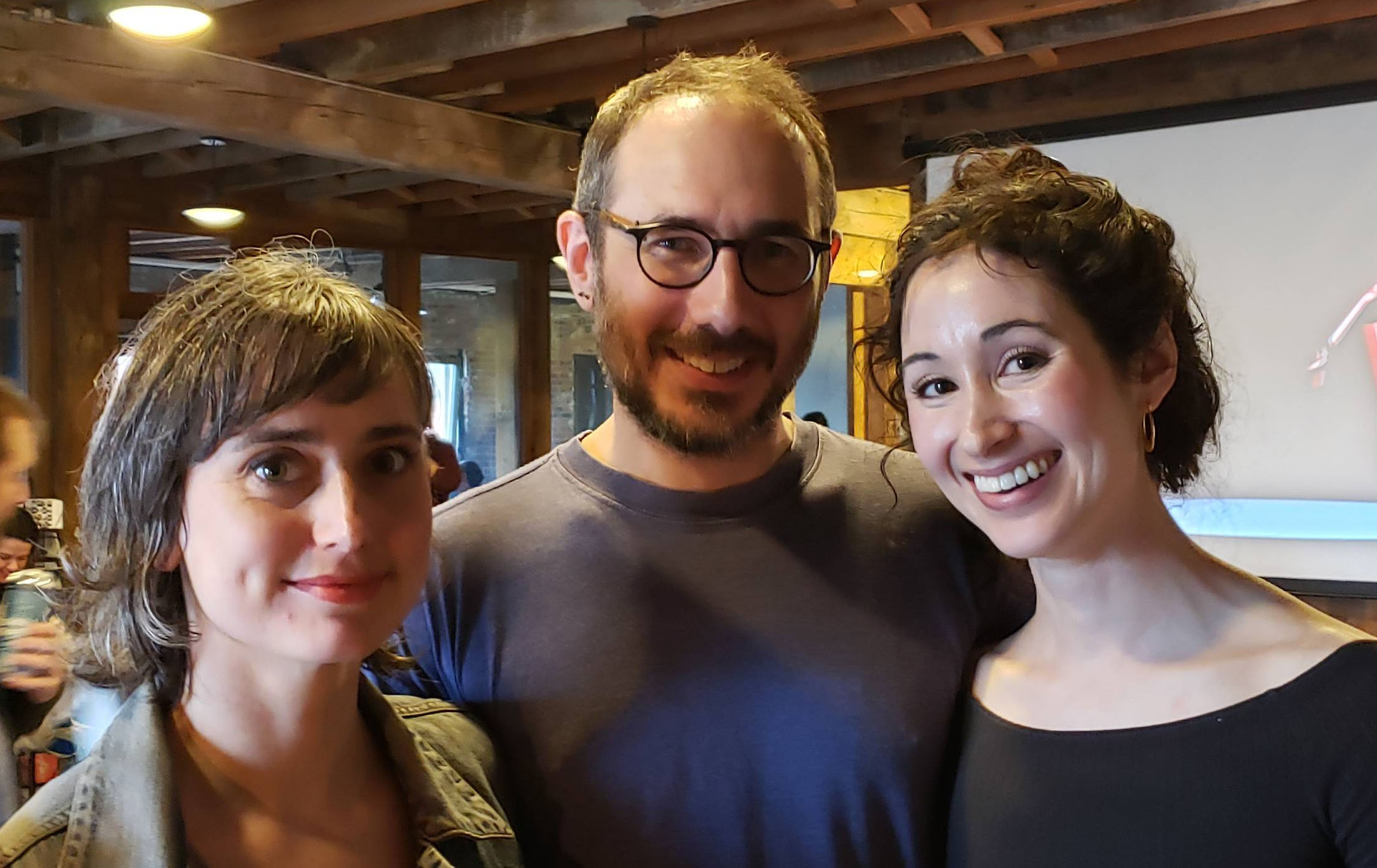 Kira Davies, Andrew McWilliams, and Catie Cuan at Pioneer Works