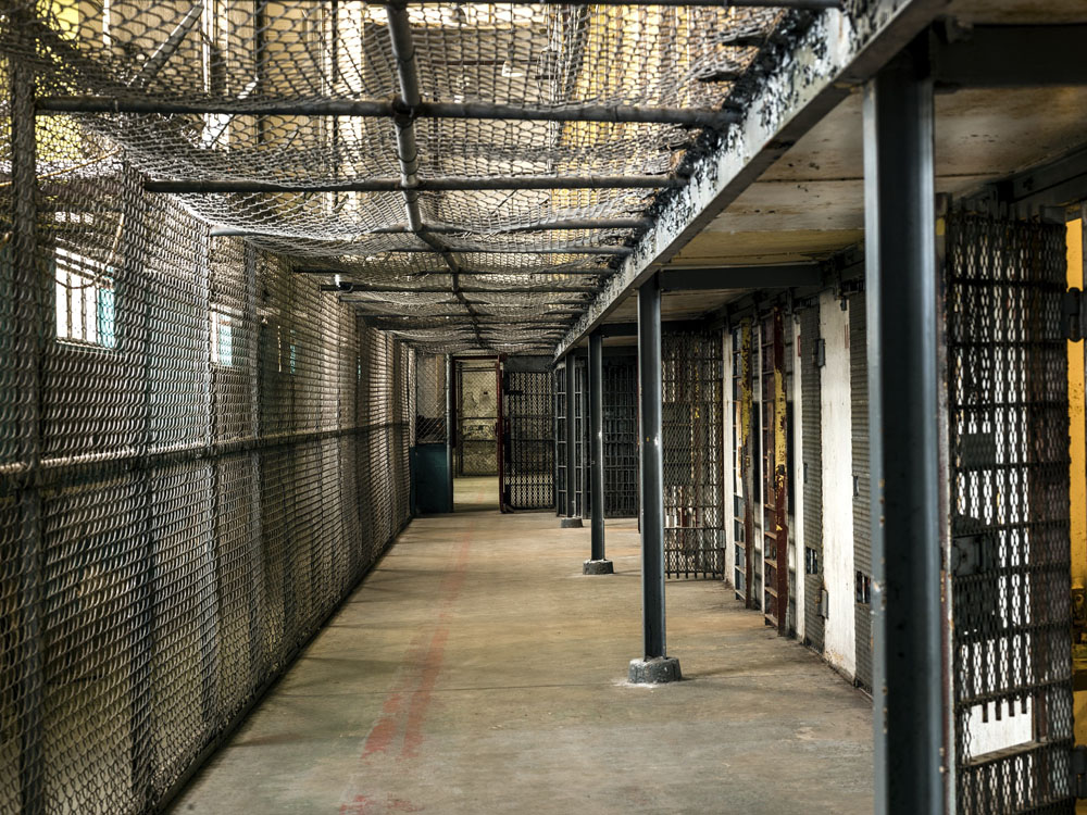 An interior of an incarceration facility