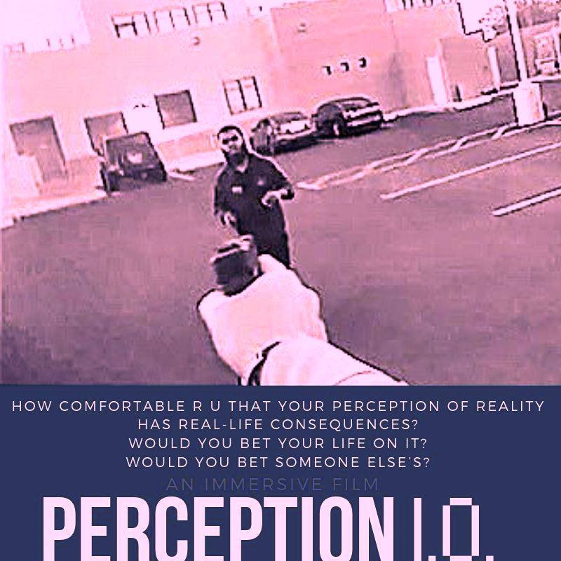The flyer for the Perception iO exhibit