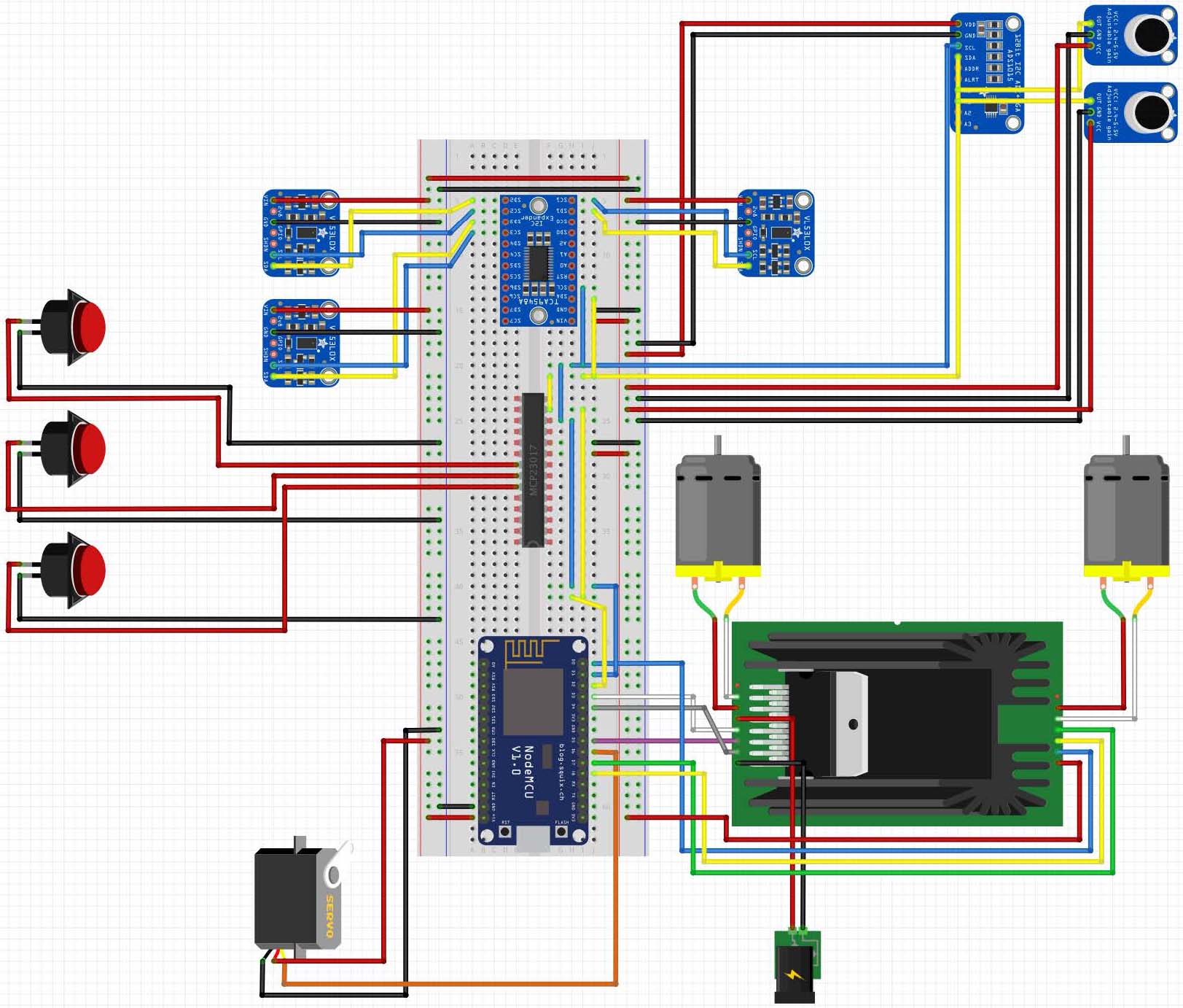 A computer-rendered circuit board diagram