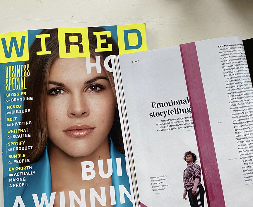 The cover of the edition of WIRED featuring Karen’s work